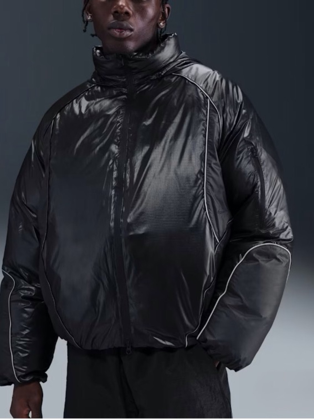 Nike Tech Bubble Jacket Men’s SZ M Black Anthracite Iron Grey II3869-010 NWT